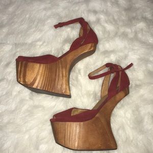 Jeffery Campbell Red “No Heel” Shoes